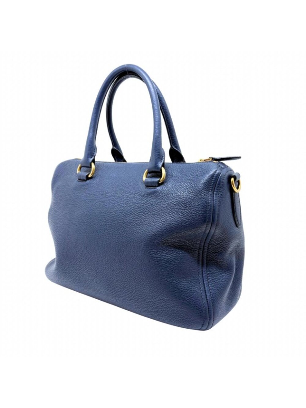 Prada 2-Way Bag Navy Leather - Picture 2 of 10